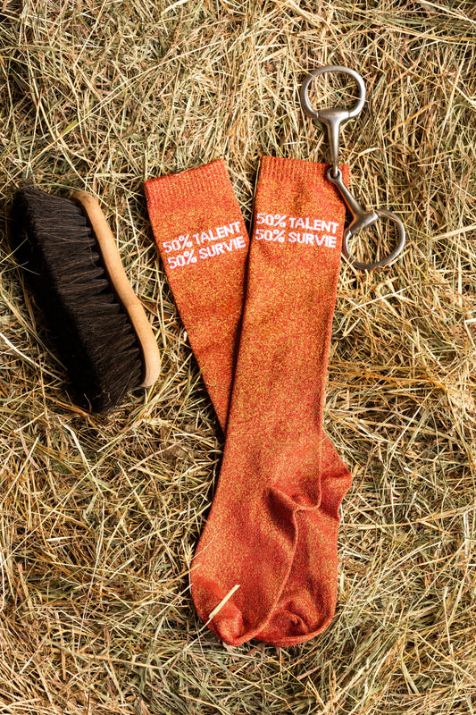 Chaussettes d'Équitation "50% TALENT 50% SURVIE"