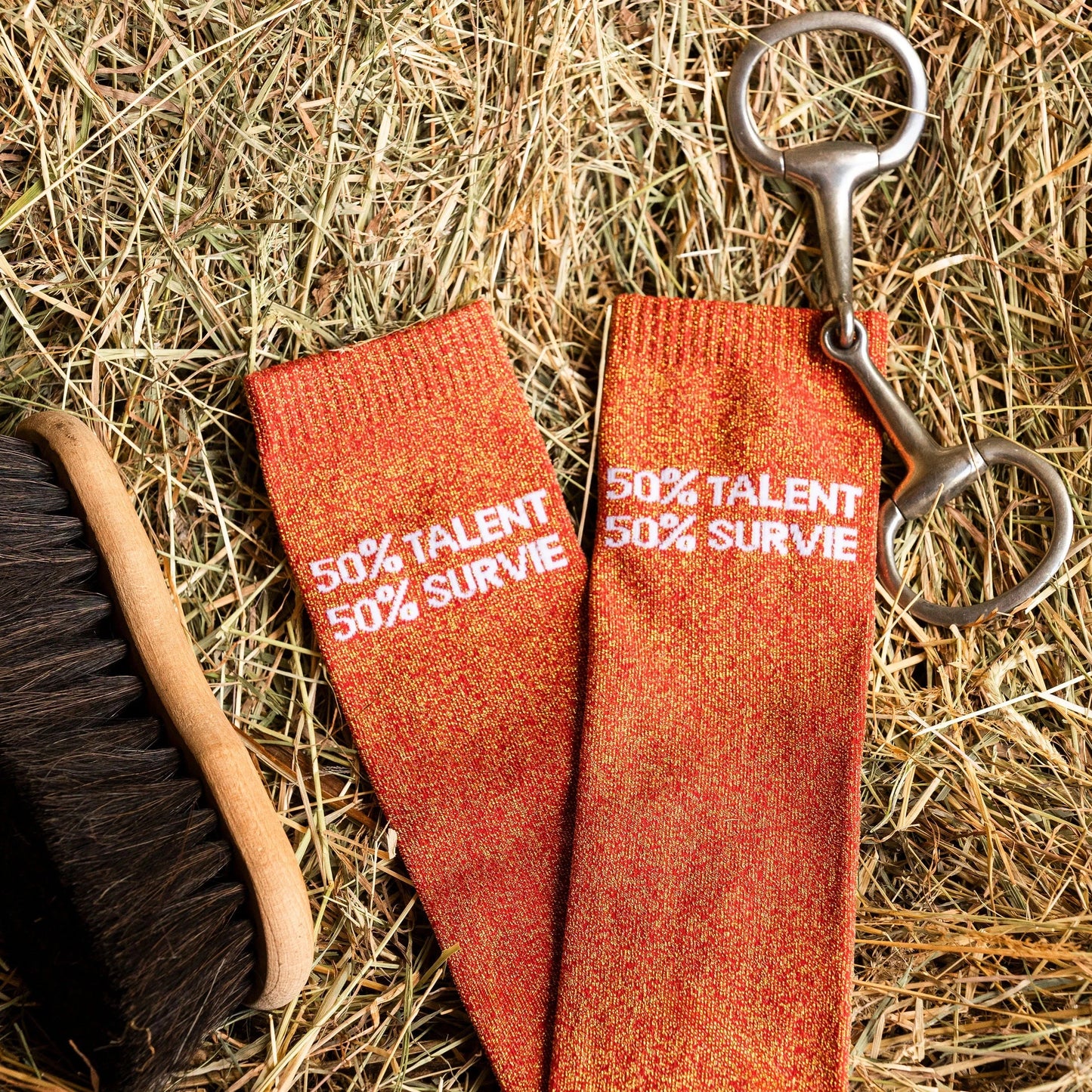 Chaussettes d'Équitation "50% TALENT 50% SURVIE"