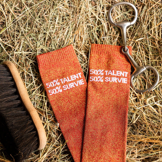 Chaussettes d'Équitation "50% TALENT 50% SURVIE"